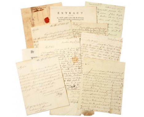 SCOTLAND.  AUTOGRAPH LETTERS TO GENERAL JOHN CAMPBELL, 4TH EARL OF LOUDOUN (1705-1782) comprising:  1. Major David Cuningham,