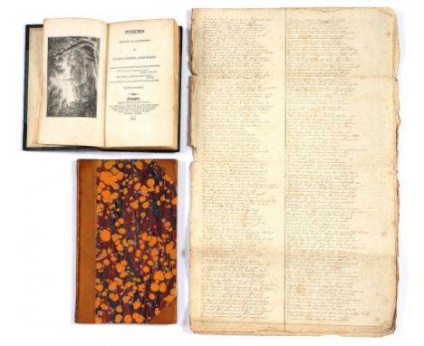 BYRON (GEROGE GORDON, LORD) POEMS, LONDON JOHN MURRAY 1816 half title, 1p notes at end, late 19th c half calf with Rous Lench