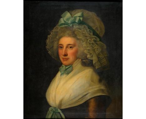 ENGLISH SCHOOL, LATE 18TH CENTURY PORTRAIT OF A LADY; PORTRAIT OF A GENTLEMAN   pendants, bust length, oil on canvas, 73 x 61