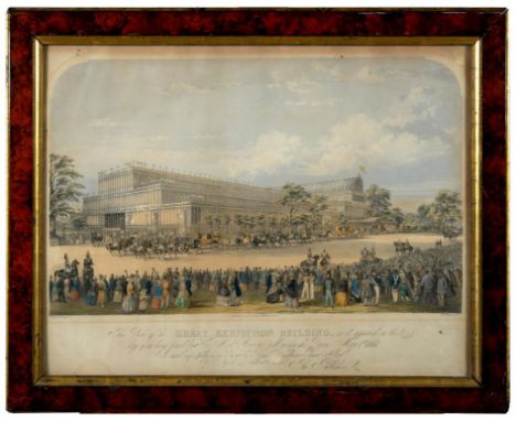 AFTER GEORGE F BRAGG GREAT EXHIBITION BUILDING [CRYSTAL PALACE] ON THE DAY OF ITS BEING OPENED... MAY 1ST 1851 hand coloured 