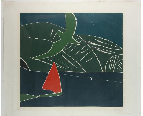 Philip Sutton (British, b. 1928), 'Falmouth, Cornwall' (1970), lithograph in colours, signed in pencil to margin, 55 x 60cm, 