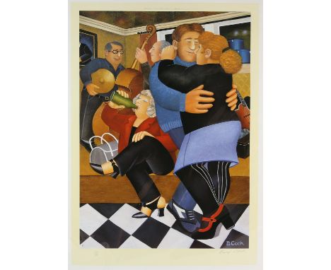Beryl Cook (British, 1926-2008), 'Shall We Dance', lithograph in colours, ed. 234/650, signed in pencil to margin, image size