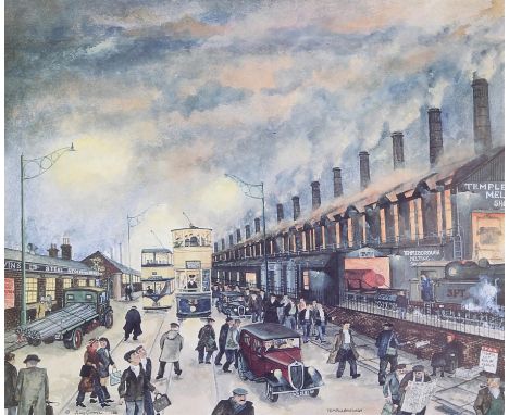 Terry Gorman (British, b. 1935), 'Templeborough', offset lithograph in colours, ed. 450/500, signed in pencil to margin, 25 x
