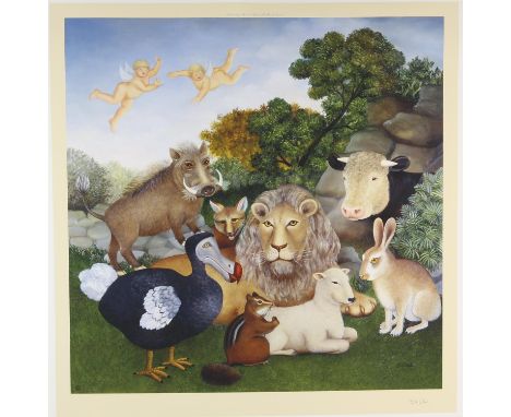 Beryl Cook (British, 1926-2008), 'Peaceable Kingdom', lithograph in colours, ed. 36/650, signed in pencil to margin, image si