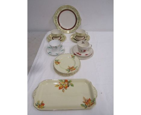 Meakin, Grainger Worcester trio's and sandwich set