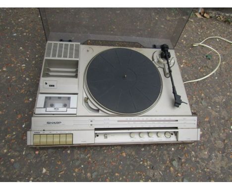 Vintage Sharp stereo music center (for display purposes only)