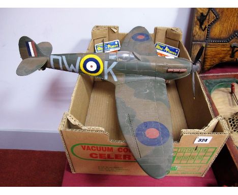 A 21st Century Toys Detailed Plastic Model of a Spitfire, approximately 50cm long, with a wingspan of 63cm, with two boxed Ba