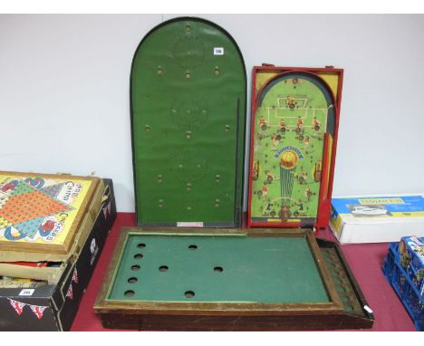 A Mid XX Century Soccatelle Bagatelle, a Corinthian bagatelle and a table-top Bar Billiards by Games Industries Ltd. 