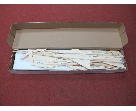 A 1/12th Scale Wooden Kit of a Trojan F-31 Boat by Dumas Boats, boxed, unchecked. 