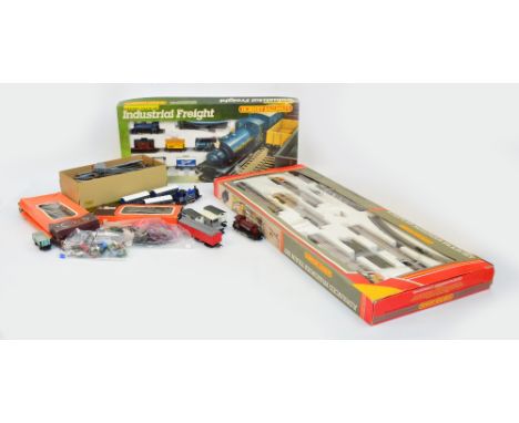 A boxed Hornby "R543 Advanced Passenger Train Set", including engine and other rolling stock, track etc, a boxed Hornby "Indu