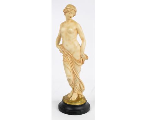 A Crown Devon Fieldings ceramic figure of a semi nude lady, number 19, height 50cm. CONDITION REPORT: Crazing throughout but 