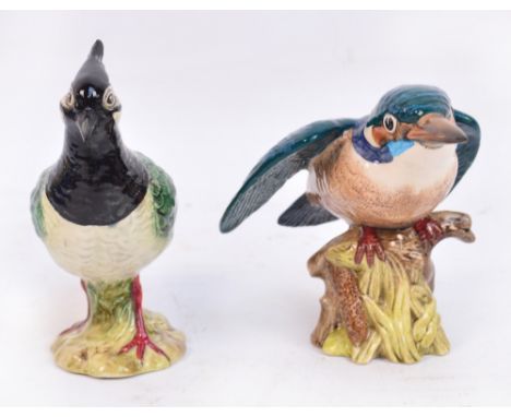 Two Beswick birds; 2416 "Lapwing" and "Kingfisher" impressed "2371", both heights 14cm. CONDITION REPORT: Kingfisher is in go