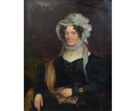 EARLY 19TH CENTURY ENGLISH SCHOOL; oil on canvas, portrait study of Lady Grizelle Miller nee Chalmers, wife of Sir William Mi
