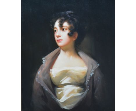 A contemporary oil on canvas, portrait study of a young woman, unsigned, 60 x 51cm, framed.