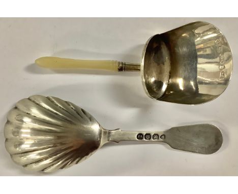 Two silver caddy spoons 