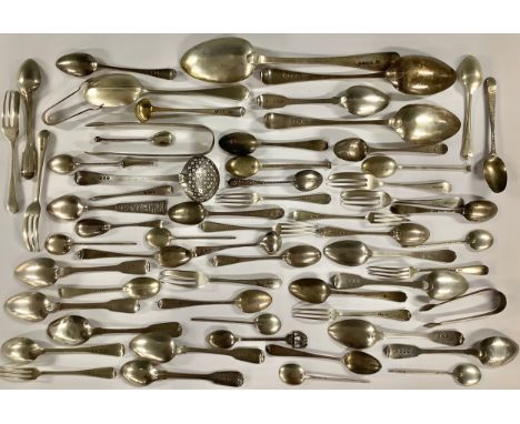 A quantity of miscellaneous silver flatware 