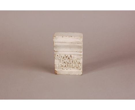 A 19th Century Royal Doulton pottery cornice tile, 12cm, marked Royal Doulton Potteries London, some chips 