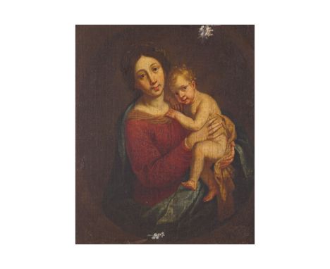 ITALIAN SCHOOL, NINETEENTH-CENTURY Madonna and child Oil on panel Enclosed in a gilt frame. Provenance: Property of the late 