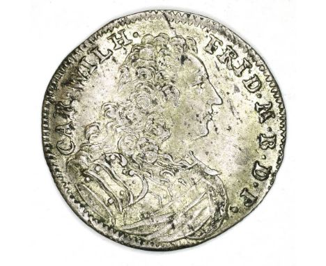 Silber-Medaille Brandenburg Ansbach, 1737, Karl Wilhelm Friedrich (1729-1757), Schulprämie, Av. geharnischtes Brustbild n. re