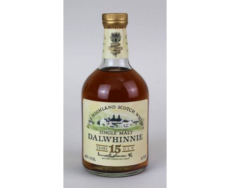 Eine Flasche Scotch Whisky Single Malt Dalwhinnie, 2. H. 20. Jh., Pure Highland Malt, gute Füllhöhe, 4754 - 0004