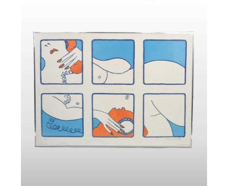 Edwina Sandys, MBE, b1938, Hot Line No Pants, signed and numbered 1/20 in pencil to the margin, lithograph, 67 x 93cm, bearin