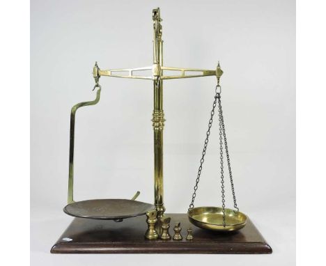 A set of 19th century W and T Avery balance scales and weights