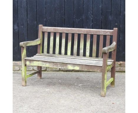 A hardwood garden bench120w x 57d x 82h
