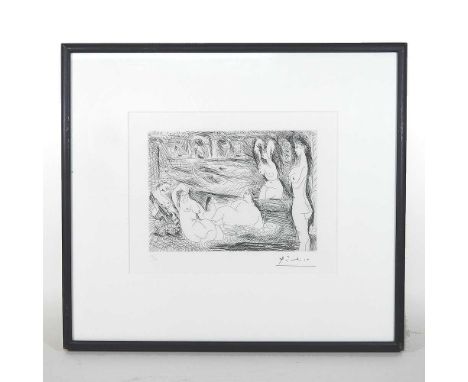 Pablo Picasso, 1881-1973, Autour du Bain Turc, Femmes a la Piscine, 1971, drypoint etching, numbered 30/50 in pencil to the m