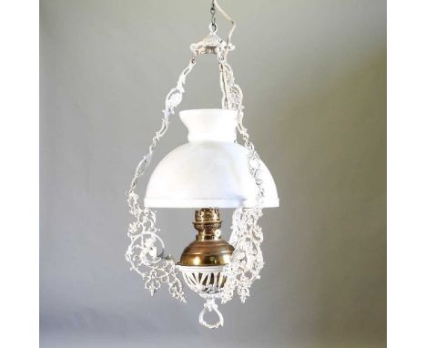 A Christopher Wray style painted ceiling light, 65cm high