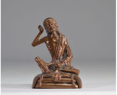 Milarepa Buddha from Tibet - Weight: 1.63 kg - Shipping available - Region: Tibet - Sizes: H=167mm L=125mm - At first glance: