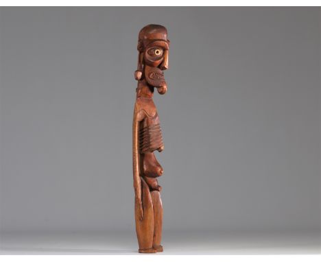 Moai Kavakava statue from the Easter Islands 1920 - Weight: 680 g - Shipping available - Region: Iles de Paques - Sizes: H=55