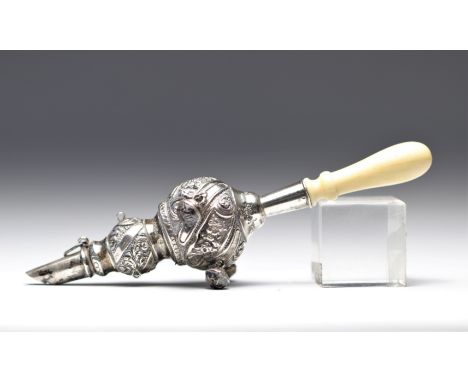 Sterling silver child's rattle from 19th century - Weight: 25 g - Shipping available - Sizes: H 140 MM LD 30 MM - At first gl