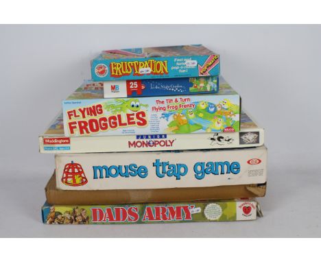 Denys Fisher - Ideal - Waddingtons - 7 x boxed games including Dad's Army, Agrihazard, Mousetrap and others. They all show si