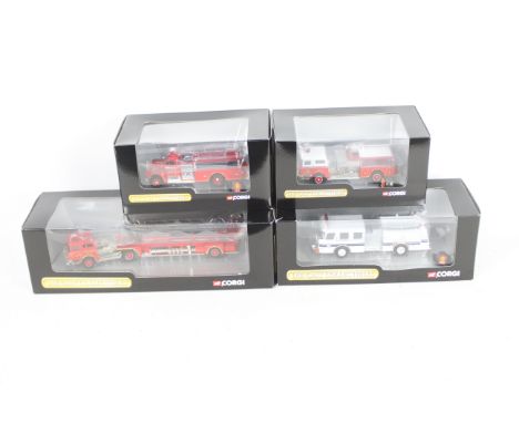 Corgi - Four boxed diecast vehicles from Corgi's 'Diecast Collectibles' North American Fire Apparatus series. Lot consists of