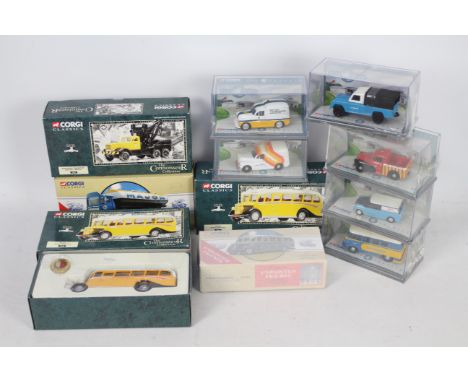 Corgi Classics - 11 boxed vehicle from various Corgi Ranges. Lot includes #07001 VW Minibus 'Lufthansa'; #97328 AEC Eliptical