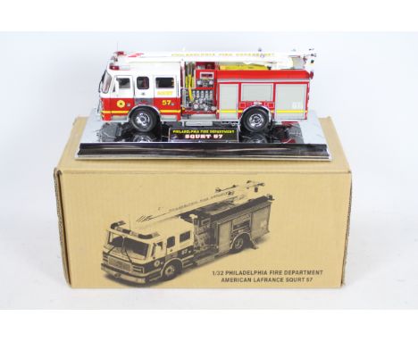 Code 3 Collectables - A boxed 1:32 scale Code 3 Collectables Philadelphia Fire Department American LaFrance Fire Engine 'Squr