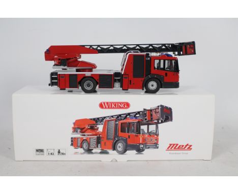 Wiking - A boxed 1:43 scale Wiking #0431 diecast Rosenbauer Turntable Ladder L32A-XS 3.0 Fire Engine The model appears to be 