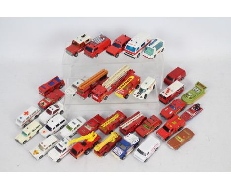 Matchbox, Siku, Corgi Juniors, Majorette - Over 30 unboxed diecast predominately Emergency related vehicles. Lot includes Mat