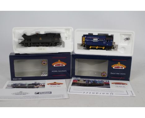 Bachmann - 2 x OO gauge locos, a weathered Class 56XX BR 0-6-2 tank engine number 5660 # 32-081 which is marked DCC Ready and