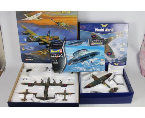 Revell - A collection of 3 Revell and The Aviation Archive plane kits/sets. Revell Level 4 Flying Saucer Haunebu ii - boxed w