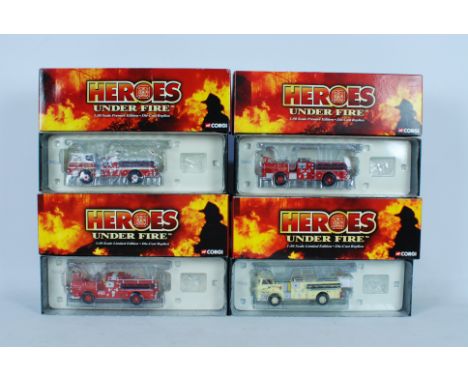 Corgi - Four boxed Premier and Limited Edition diecast 1:50 scale US Fire Engines / Appliances from Corgi Classics 'Heroes Un