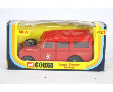 Corgi - An unusual and unlisted Corgi #421 Land Rover 109WB 'Fire Service National Benevolent Fund'. The model appears to be 