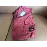 BRAND NEW CP COMPANY PORT ROYAL STRETCH SATIN CARGO PANTS SIZE 42 28 INCH RRP £265 (OFF)