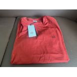BRAND NEW CP COMPANY SMALL LOGO T SHIRT INN RED RRP £85 (OFF)