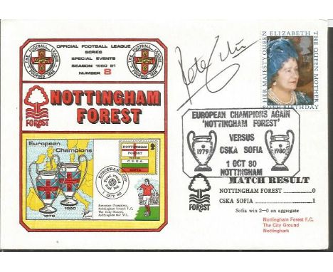 Peter Shilton Signed 1980 Nottingham Forest First Day Cover  Good condition.  All items come with a Certificate of Authentici