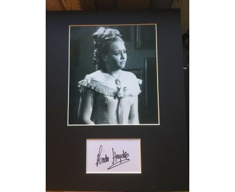 Linda Hayden: 11X14 Inch Display Piece Signed By Hammer Horror Movie Actress Linda Hayden Good condition.  All items come wit