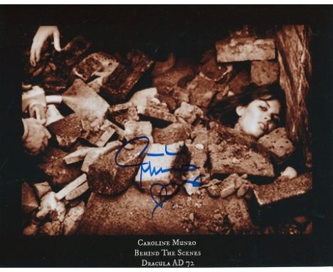 Dracula Ad72: 8X10 Inch Photo Signed By Caroline Munro From The Hammer Horror Movie Dracula Ad72 Good condition.  All items c