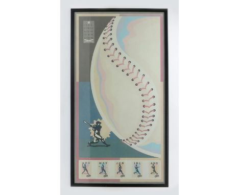 The Power and The Glory of Real Baseball a lithographic poster on paper, by the Duffy Design Group, framed, and another Vande