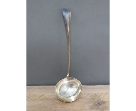 A George III silver ladle, Thomas Wallis II, London 1792, length 32cm, wt. 4ozt.  