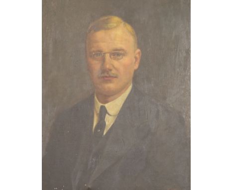 English School c.1900, oil on canvas, Portrait of a gentleman, 36 x 28cm.